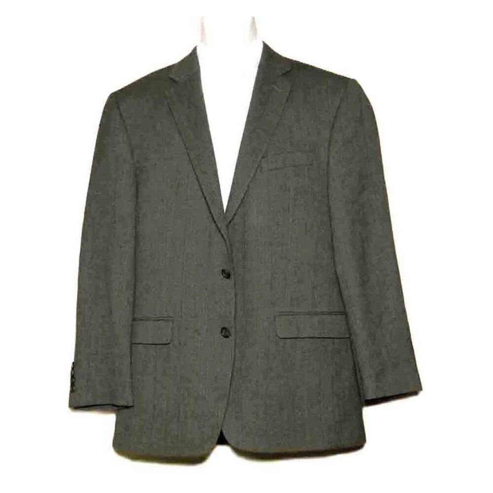 Lauren Ralph Lauren Blazer Sport Coat Wool Herringbone Green Brown Gold Size 50